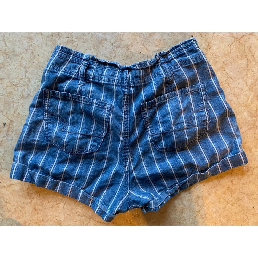American Eagle Striped Paperbag shorts SIZE US 0 - Picture 2 of 7